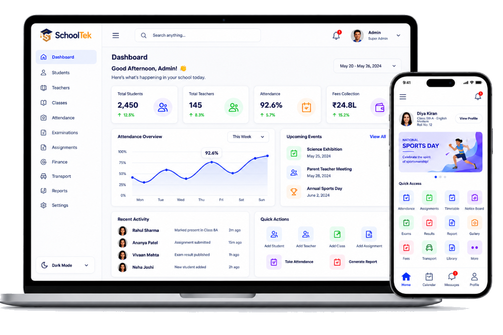 SchoolTek Platform - Web & Mobile App
